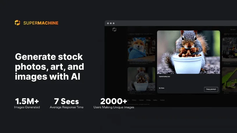 Generate art, images and more with SUPEMACHINE